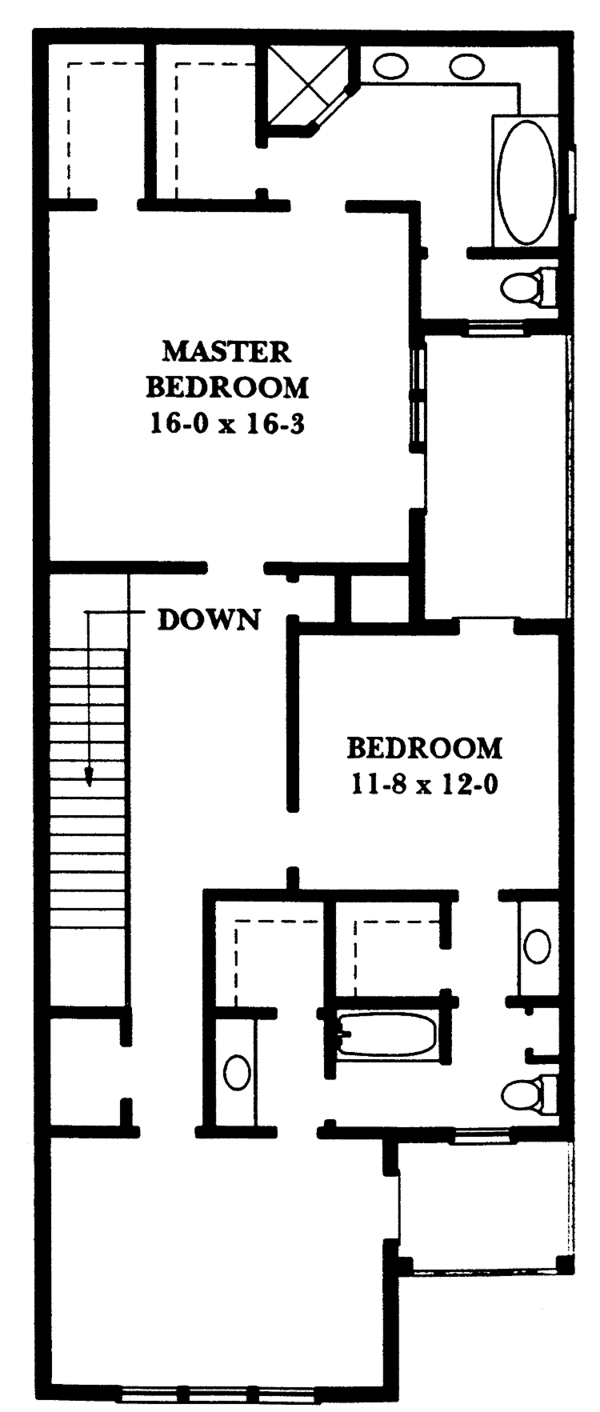 House Design - Mediterranean Floor Plan - Upper Floor Plan #1047-35