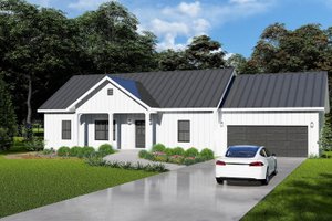 Ranch Exterior - Front Elevation Plan #44-257