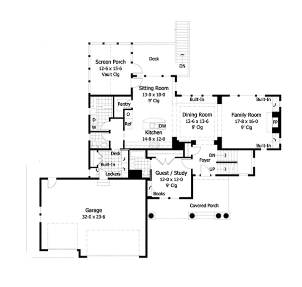 House Plan Design - Traditional Floor Plan - Main Floor Plan #51-1084