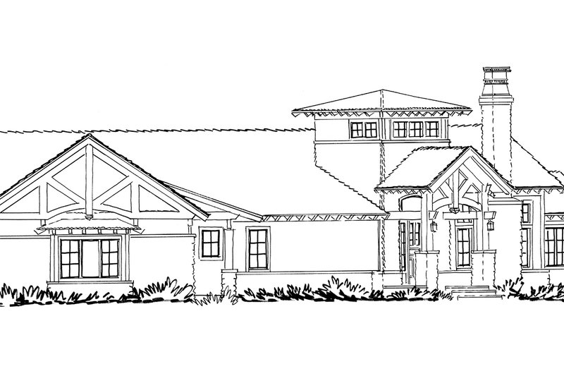 Home Plan - Exterior - Front Elevation 4 for Ranch House Plan #942-31 - 3 bed, 3.5 bath