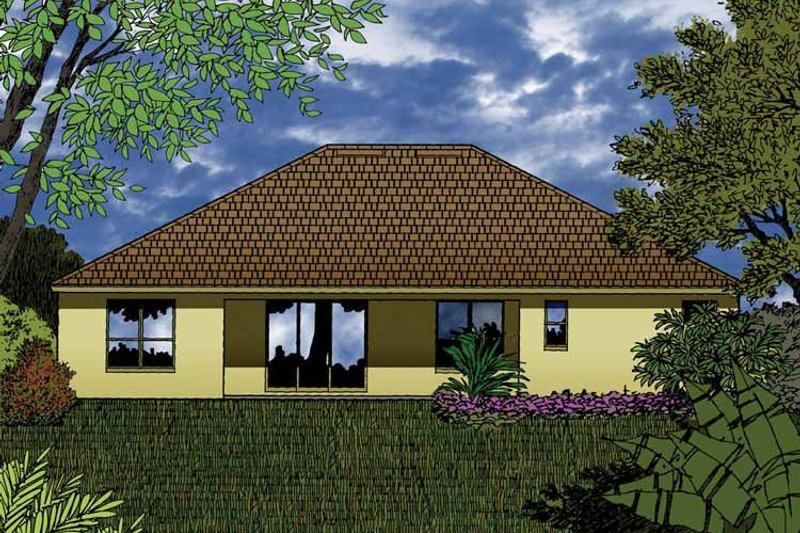 Home Plan - Exterior - Rear Elevation for Contemporary House Plan #1015-46 - 4 bed, 2 bath