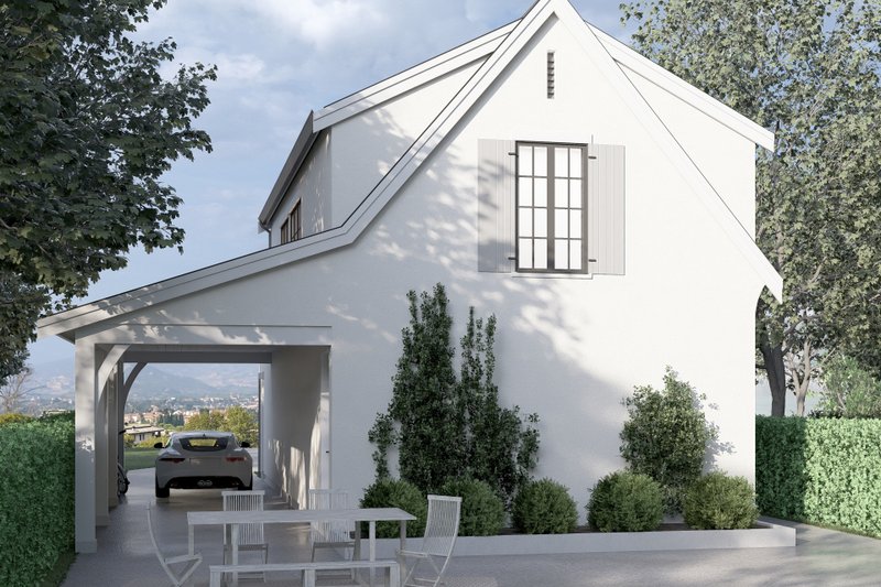 Home Plan - Exterior - Rear Elevation 1 for Farmhouse House Plan #1114-55 - 1 bed, 1 bath