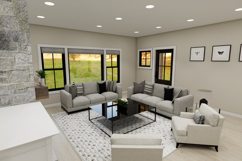 House Design - Interior - Family Room 1 for Beach House Plan #51-1396 - 3 bed, 2.5 bath