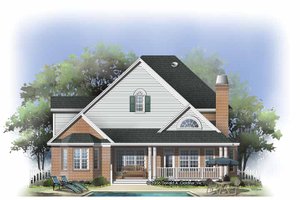Exterior - Rear Elevation for Traditional House Plan #929-796 - 5 bed, 4 bath