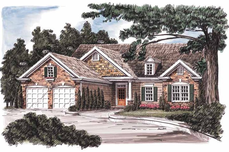Architectural House Design - Country Exterior - Front Elevation Plan #927-585