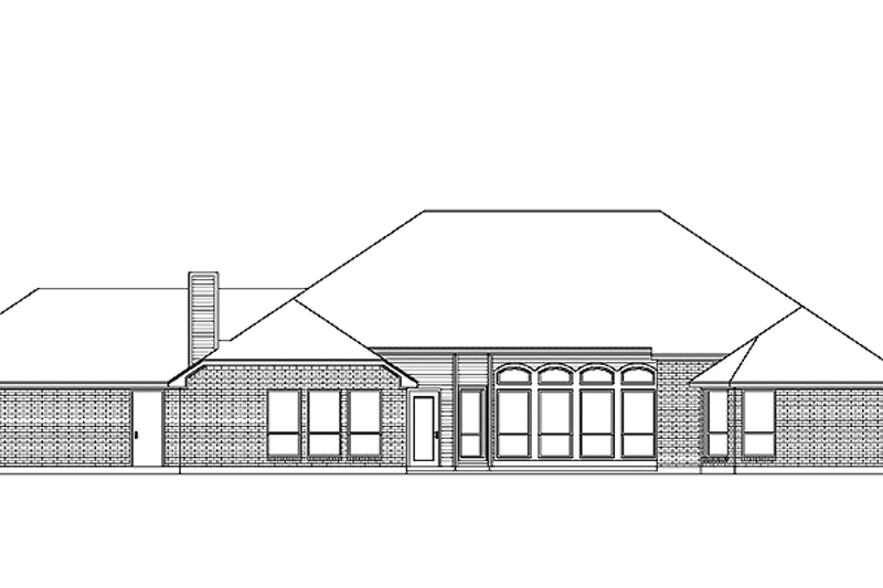Home Plan - Exterior - Rear Elevation for Traditional House Plan #84-697 - 4 bed, 3 bath
