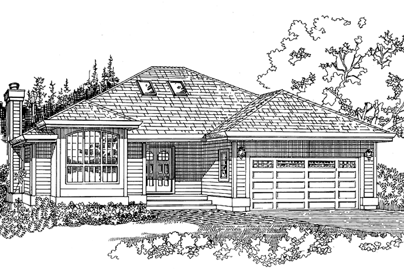 House Blueprint - Craftsman Exterior - Front Elevation Plan #47-868