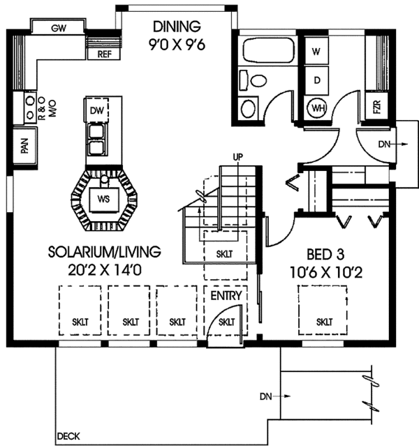 Home Plan - Contemporary Floor Plan - Main Floor Plan #60-709