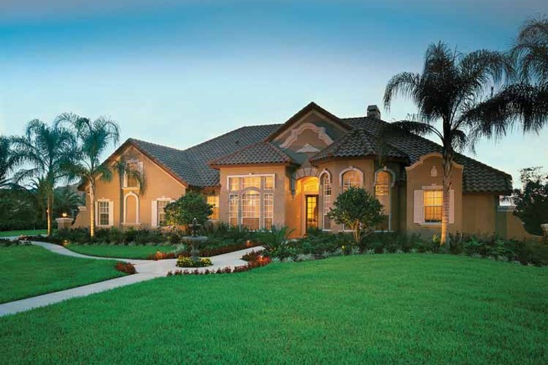 Dream House Plan - Exterior - Front Elevation 4 for Mediterranean House Plan #1039-5 - 4 bed, 4 bath