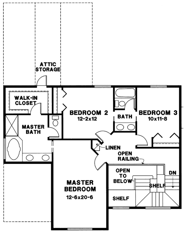 Dream House Plan - Country Floor Plan - Upper Floor Plan #966-50