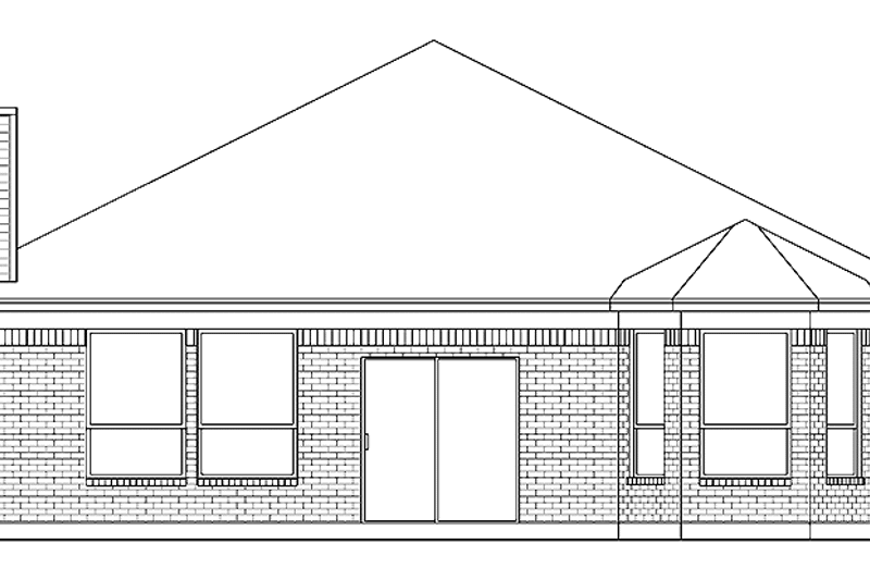 Home Plan - Exterior - Rear Elevation for Traditional House Plan #84-763 - 3 bed, 2 bath