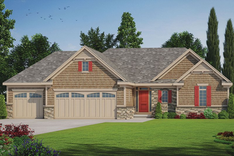 Home Plan - Craftsman Exterior - Front Elevation Plan #20-2336