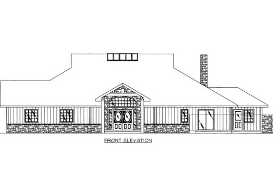 Exterior - Front Elevation for Bungalow House Plan #117-610 - 2 bed, 2.5 bath