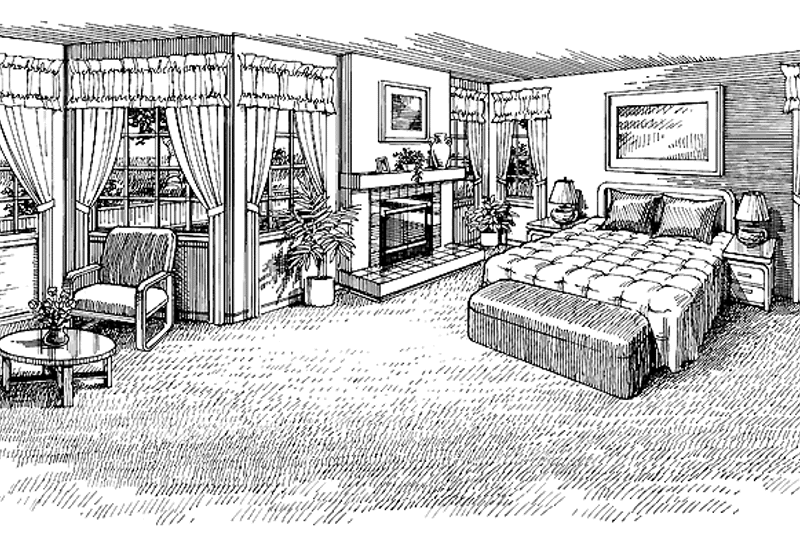 Home Plan - Interior - Master Bedroom for Colonial House Plan #47-834 - 3 bed, 2.5 bath