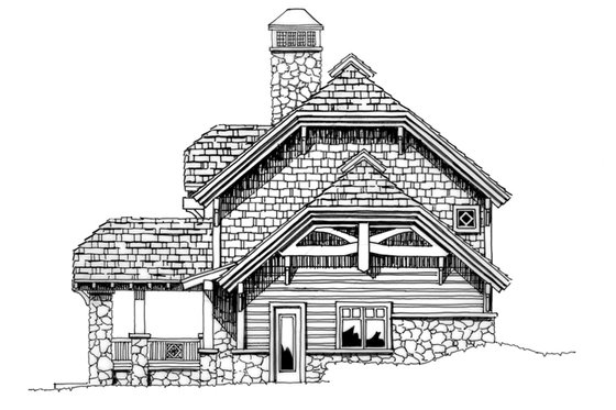 Exterior - Other Elevation 1 for Craftsman House Plan #942-26 - 2 bed, 2.5 bath