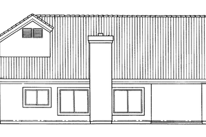 Exterior - Rear Elevation for Mediterranean House Plan #72-913 - 3 bed, 2.5 bath