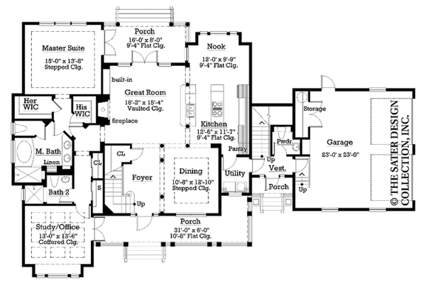 Dream House Plan - Victorian Floor Plan - Main Floor Plan #930-195