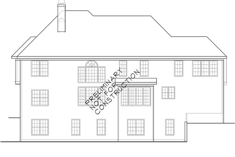 House Blueprint - Exterior - Rear Elevation for Traditional House Plan #927-756 - 5 bed, 4.5 bath