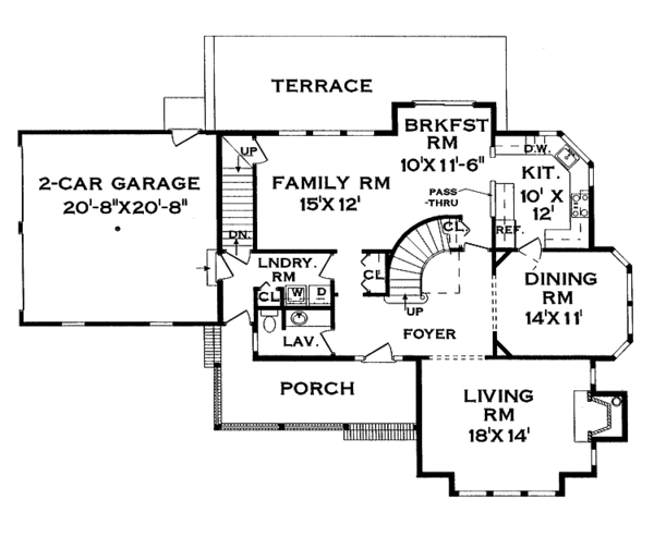 House Plan Design - Victorian Floor Plan - Main Floor Plan #456-84