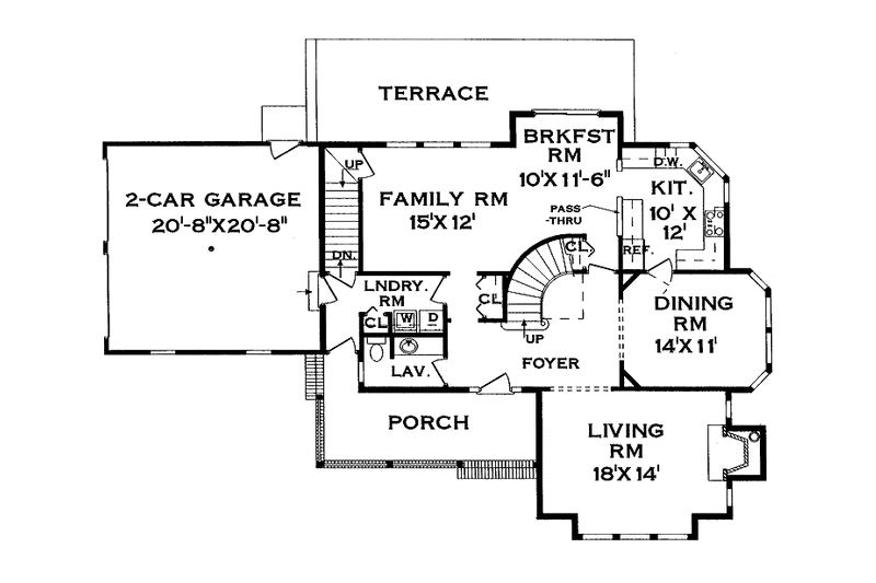 Home Plan - Floor Plan - Main Floor for Victorian House Plan #456-84 - 4 bed, 2.5 bath