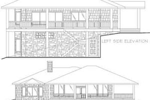 Exterior - Rear Elevation for Traditional House Plan #117-451 - 3 bed, 3.5 bath