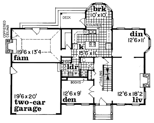 Architectural House Design - Classical Floor Plan - Main Floor Plan #47-744