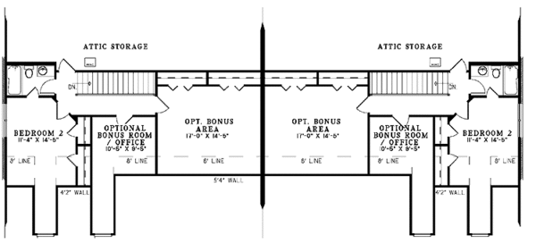 Home Plan - Country Floor Plan - Upper Floor Plan #17-3291
