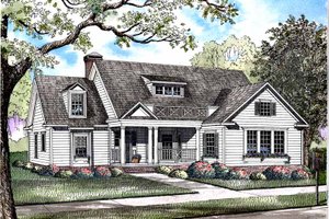 Colonial Exterior - Front Elevation Plan #17-2973