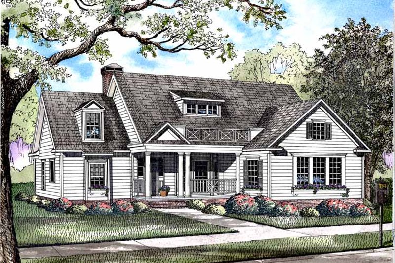 Home Plan - Colonial Exterior - Front Elevation Plan #17-2973