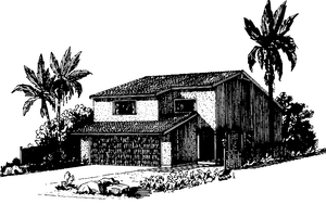 Home Plan - Exterior - Front Elevation for Contemporary House Plan #320-778 - 3 bed, 2.5 bath