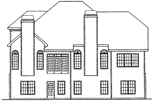 Exterior - Rear Elevation for Country House Plan #927-609 - 4 bed, 3 bath
