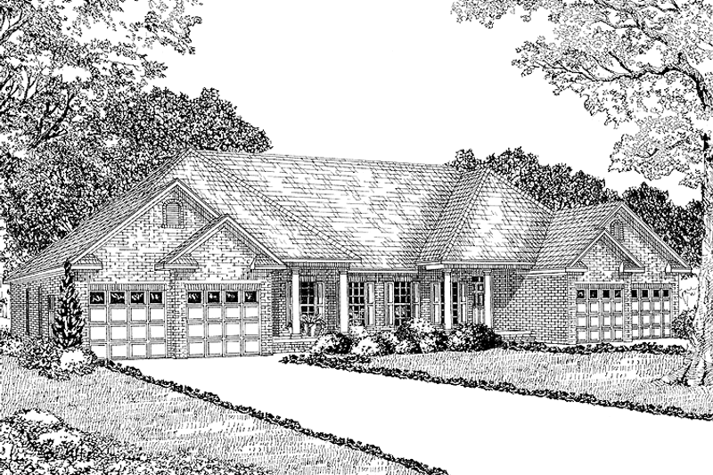 Home Plan - Country Exterior - Front Elevation Plan #17-2787