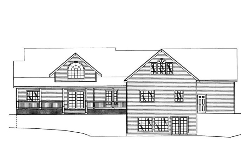 Home Plan - Exterior - Rear Elevation for Southern House Plan #117-147 - 4 bed, 3 bath