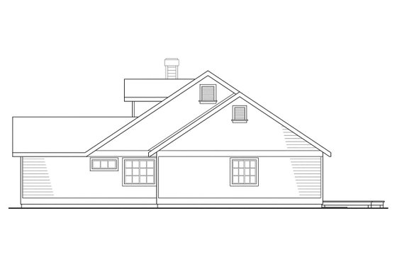 Exterior - Other Elevation 2 for Farmhouse House Plan #124-406 - 3 bed, 2 bath