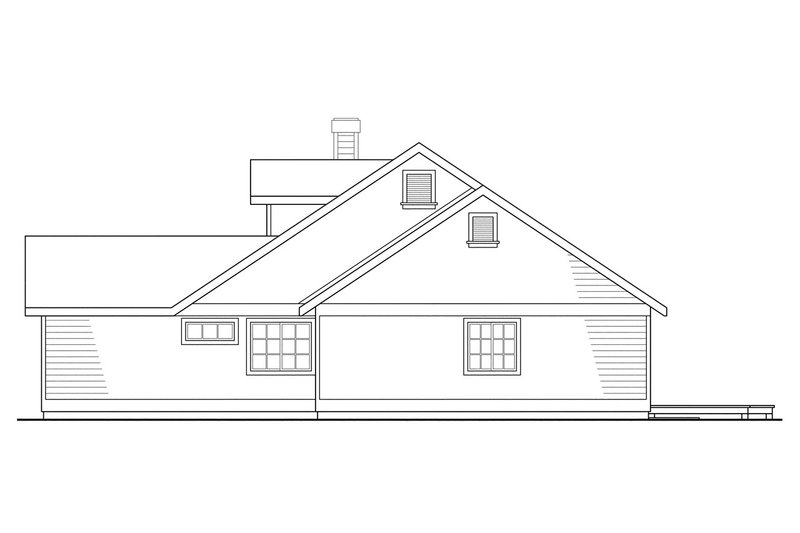 Home Plan - Exterior - Other Elevation 2 for Farmhouse House Plan #124-406 - 3 bed, 2 bath