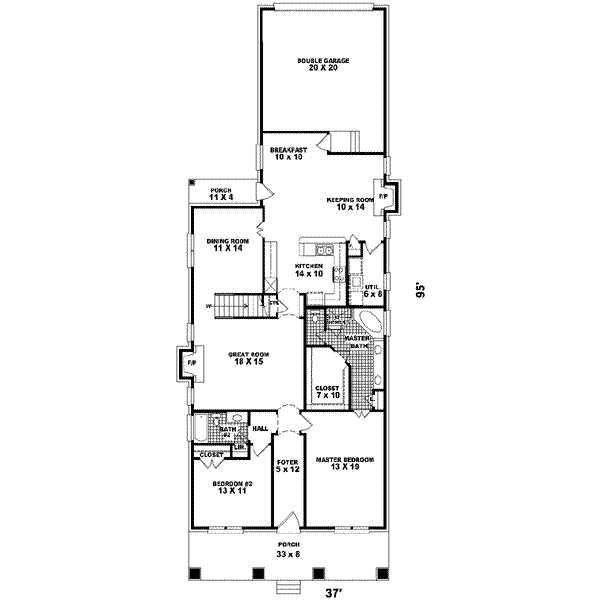 Tudor Floor Plan - Main Floor Plan #81-420