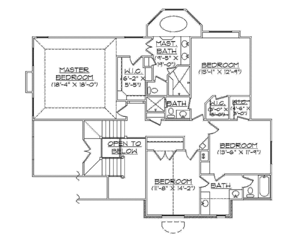 Dream House Plan - European Floor Plan - Upper Floor Plan #945-75