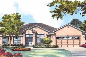 Dream House Plan - Mediterranean Exterior - Front Elevation Plan #1015-15