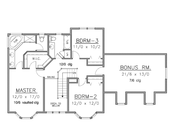 Dream House Plan - Country Floor Plan - Upper Floor Plan #1037-36