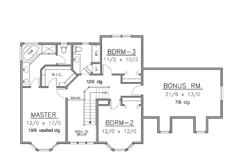 Home Plan - Floor Plan - Upper Floor for Country House Plan #1037-36 - 3 bed, 2.5 bath