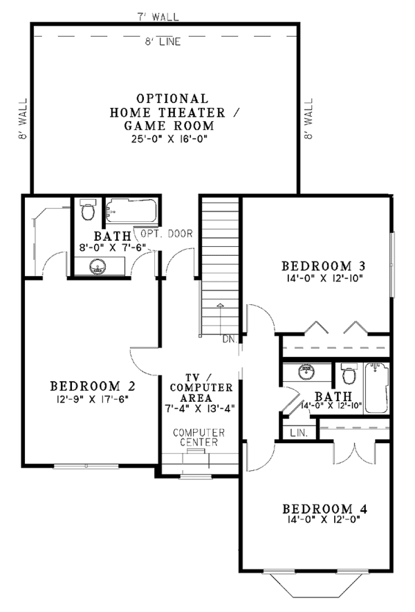 Dream House Plan - Colonial Floor Plan - Upper Floor Plan #17-2859