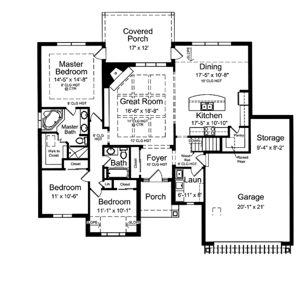 Home Plan - Craftsman Floor Plan - Main Floor Plan #46-809