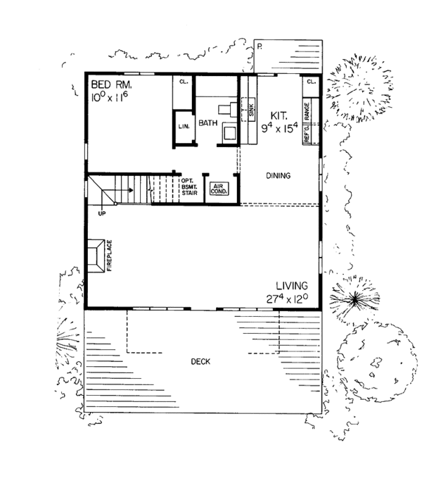 Architectural House Design - Contemporary Floor Plan - Main Floor Plan #72-626