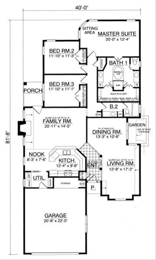 House Plan Design - European Floor Plan - Main Floor Plan #40-382