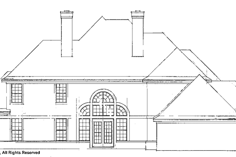Home Plan - Exterior - Rear Elevation for Country House Plan #952-122 - 5 bed, 4 bath