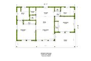Adobe / Southwestern Style House Plan - 2 Beds 2 Baths 749 Sq/Ft Plan #1106-138 Floor 