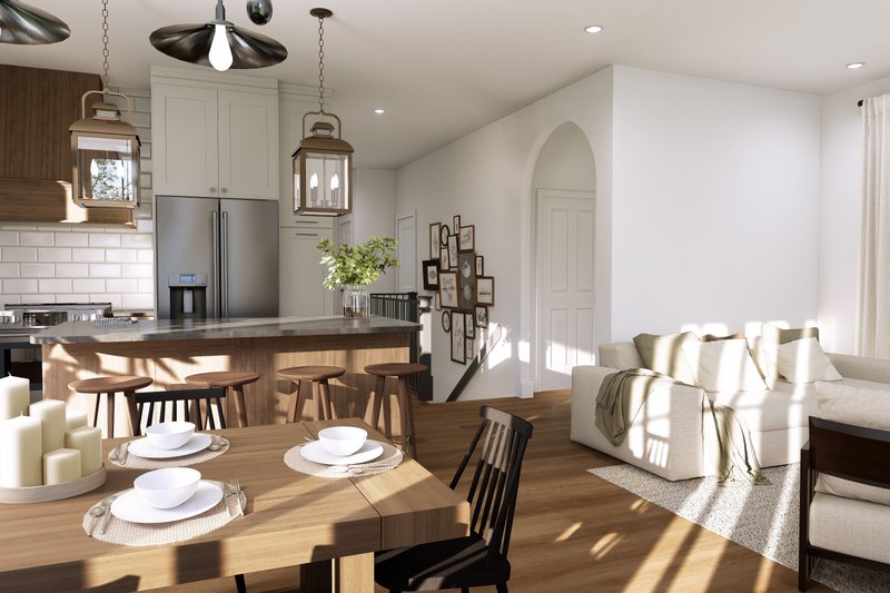 House Blueprint - Interior - Family Room 1 for Bungalow House Plan #23-2830 - 3 bed, 1 bath