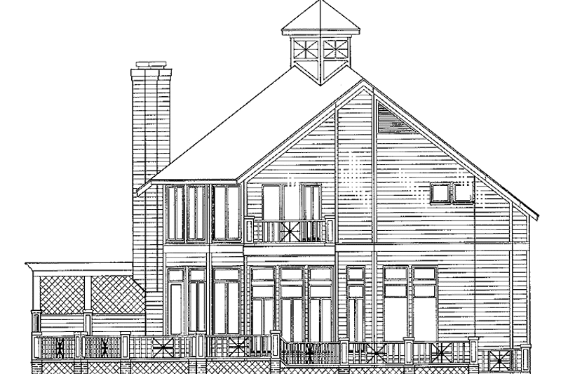 Home Plan - Exterior - Rear Elevation for Traditional House Plan #952-2 - 3 bed, 3 bath