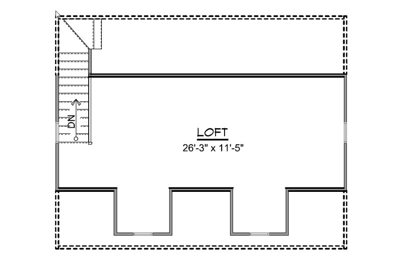 Architectural House Design - Floor Plan - Upper Floor for Craftsman House Plan #1064-50, 0 bath