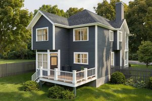 Exterior - Front Elevation 3 for Craftsman House Plan #79-345 - 3 bed, 2.5 bath